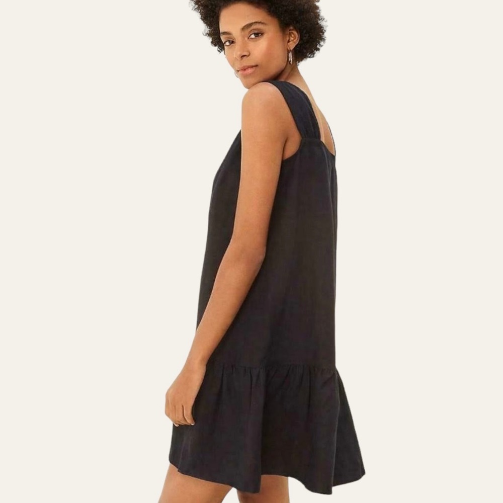 LOFT Shift Dress Linen Blend Sleeveless
Knee Length Navy Size M NWT
